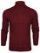 Xact Men's Roll Neck Cable Knit Jumper – Fold-Over Polo Neck Pullover Sweater, Mid-Weight Textured Knit for Smart or Casual Autumn & Winter Layering – UK Brand (Burgundy) L