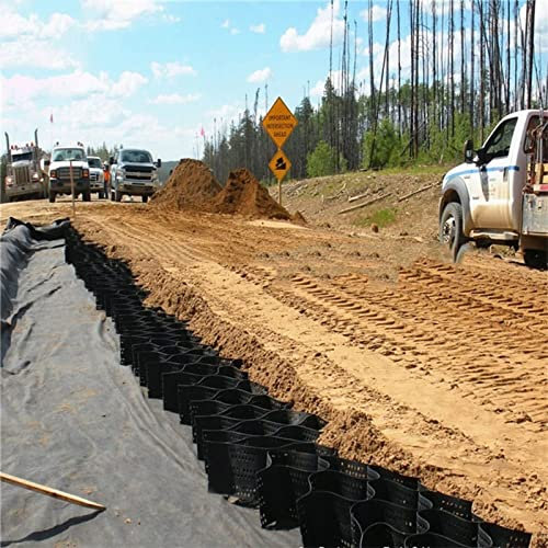 Kiesgitter Kiesmatten Kieswaben Stabilisierungskies Geocells Grid Für Trapezmauer / Stützmauern, Erosionsschutz/Schlammschutz, 8000 LBS Heavy Load Resistance Ground Geo Cell Grids Flexibilität Falten