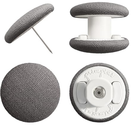 Primpins Duvet Clips - Classic Linen Collection - Locking Pin Fasteners - Keeps Comforter from Shifting in Cover (Set of 8, Dark Grey) | 20 Colors Available, Keeps Comforter from Shifting in Cover, Holds Duvet in Place