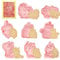FENGCHUANG 8 Pcs Eid Mubarak Cookie Cutters, 3D Unicorn Cookie Cutter Set, Creative Ramadan Mould, Plastic Biscuit Cutters Set for Children、 Adults DIY Fondant Pastry Cake Decoration (8 Patterns