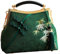 Anopo Mujer Bordado Embrague Estilo Chino Vintage Bolso de Mano con Borla Colgante Bolso de Hombro para Hanfu Cheongsam Verde Oscuro