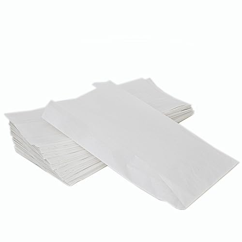 100 Stück Butterbrottüten 14x21 cm – Papiertüten klein weiß, ideal als Frühstücksbeutel, für Adventskalender oder Sterne aus Butterbrottüten