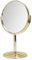 Schliersee Miroir de maquillage grossissant x1/3x, double face, pivotant sur pied, doré, 17,8 cm
