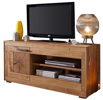 TV Schrank WZ-0315 aus Massivholz und Metallgriffen