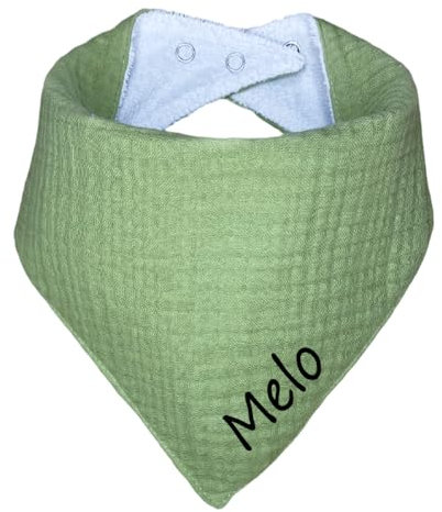 Personalisiertes Baby Dreieckstuch aus Musselin - Individuell gestaltbares Halstuch, Ideal für Neugeborene & Kinder, Spucktuch & Lätzchen, Geschenk zur Geburt, Saugfähig & Weich, für Jungen & Mädchen