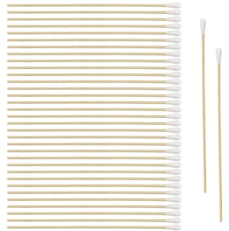 Lot de 400 cotons-tiges à long manche en bois - 15 cm - Bâtonnets de nettoyage pour appareil photo, clavier, maquillage, polissage