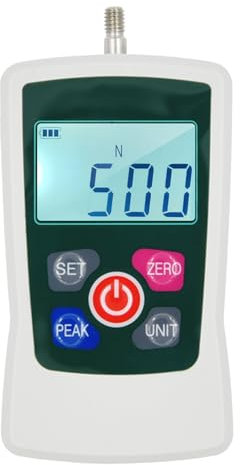 Digitales Kraftmessgerät, 500 N Push-Pull-Messgerät, Tragbares Kraftmessgerät mit Einheiten N/LB/Kg/Oz, Hintergrundbeleuchteter Bildschirm und Automatische Abschaltung