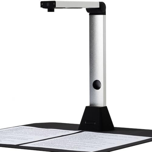 Savornest D800 Documenti Videocamera: Scanner HD 13 MP, Visualizzatore USB, Cattura formato A3, Rilevamento OCR per Corsi a distanza, Ufficio e Istruzione, Non Compatibile con Mac