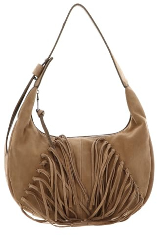 FREDsBRUDER Best to Come Round Hobo Bag Soft Caramel/Fringes