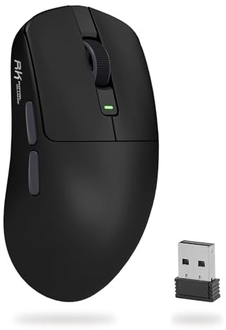 RK ROYAL KLUDGE M30 Wireless Gaming Mouse 43g Ultra-Light With PixArt PAW3311 Sensor, 24000 DPI, Tri-Mode BT/2.4G/Wired Computer Mouse 250mAh Battery, 1000Hz Polling rate 5 Programmable Buttons, Grey