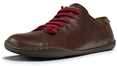 Camper Peu Cami Casual Sneakers for Women - Ultra-Comfortable Leather Women’s Sneakers with Anatomic Shape and Abrasion-Resistant TPU Outsole, Dark Brown 020-36 EU/US 6