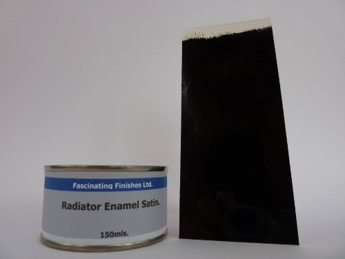 1 x 150ml Jet Black Heat Resistant Satin Radiator Paint