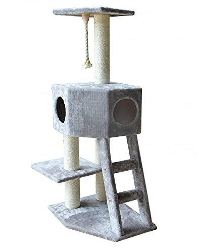 Europet Bernina 431-417232 Classic Kratzbaum Rover, 50 x 40 x 120 cm, Farbe hellgrau