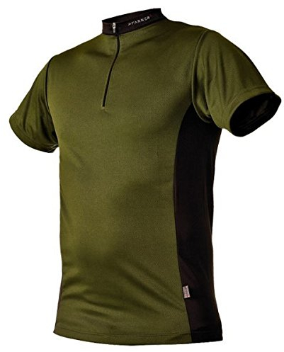 Pfanner® Funktionsshirt Zipp-Neck Kurzarm, Farbe:Oliv, Größe:M