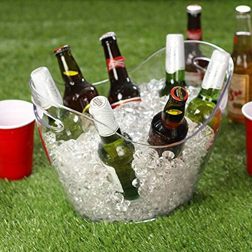 bar@drinkstuff Plastic Drinks Pail Clear 10L, Single