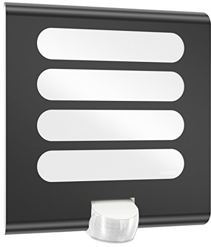 Steinel Sensor-Außenleuchte L 224 LED anthrazit-quadratische Leuchte mit 180° Bewegungsmelder und maximal 10 m Reichweite