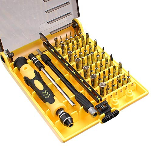 MMOBIEL 45 in 1 Präzision Reparatur Werkzeug Set Magnetisch Schraubenzieher für Feinmechanik diverse Geräte (JK-6089A)