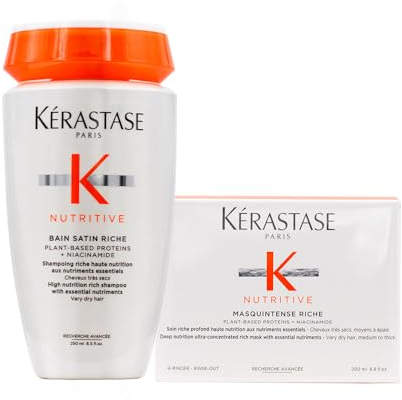 Kerastase Nutritive Set für trockenes Haar Shampoo 250ml und Haarmaske für dickes Haar 200ml