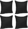 WOLTU® 4X Kissenbezug Kissenhülle 100% Baumwolle mit Reissverschluss, 4er Set Sofakissen Dekokissen Kopfkissen Hülle Bezüge Bezug, 30x30 cm, Schwarz