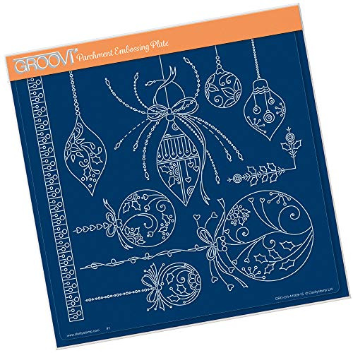 Tina's Christmas Baubles - A4 Square Groovi Plate