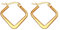 JewelryWe Schmuck Damen Ohrringe Edelstahl Poliert große Quadrat Viereck Geometrie Hoop Creolen Ohrstecker Gold 20mm