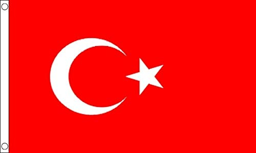 Türkei-Flagge, 150 x 90 cm, 100 % Polyester mit Ösen. FlagSuperstore©