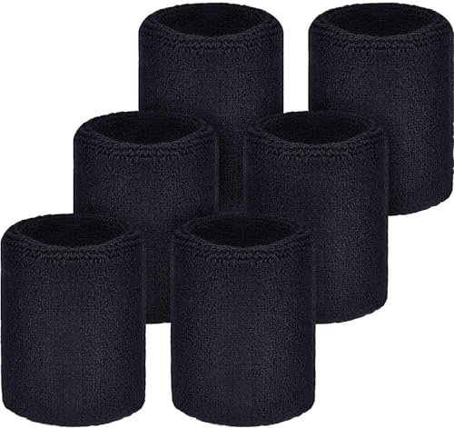 OutdoorEssentials Schweißbänder und Armbänder für Männer und Frauen – Multipack Stirnbänder oder Armbänder aus Frottee für Training, Tennis, Basketball, Fußball, Fitnessstudio