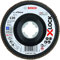 Bosch 1x PRO Metal X571 Fächerschleifscheibe, abgewinkelte Ausführung für X-Lock (für Stahl, Edelstahl, Ø 115 mm, Körnung 120, Professional Zubehör Kleiner Winkelschleifer)