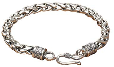Daesar Charm Armband Silber 925 8 MM Breit Weizenkette Armband 7.8 Inch Armband Männer Freundschaftsarmband Silber