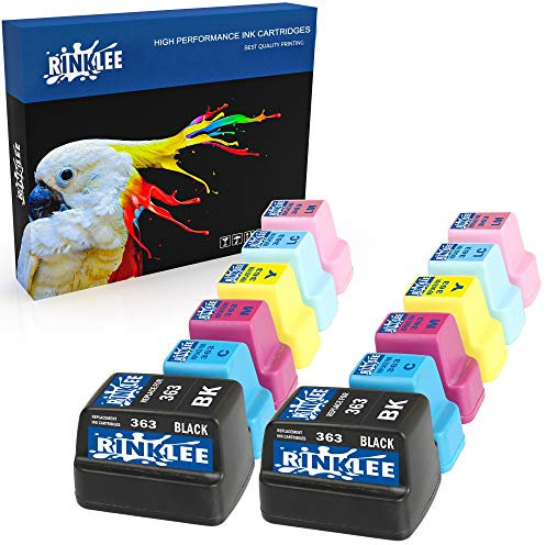 RINKLEE 12 Kompatible 363 Druckerpatronen Ersatz für HP Photosmart C7280 C8180 C5180 C6180 C6280 C7180 3310 3210 3110 8250 D6160 D7160 D7260 D7460