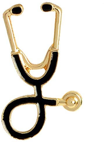 Zonfer Krankenschwester Stethoskop Emaille Pin Neuheit Stethoskop Revers Broschen Jacken-Mantel Hosen Hemd Dekor Pins Anstecker Schmuck Geschenk 1pc
