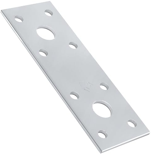 SS8® 1 x 100x35x2.5mm Flat Bracket Metal Joining Plate Steel Brackets Fixing Sleeper Fence Timber Heavy Duty Galvanised