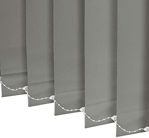 JLXJ Jalousette Plissees Graue Vertikaljalousien, Heimbüro 100% Blackout Fenster tür Sonnenschirme für Küche, Büro, Badezimmer Schlafzimmer, Wohnzimmer, Breite × Höhe (Size : 85×220cm(33.5×86.6))