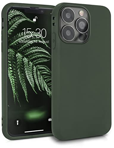 MyGadget Cover per iPhone 13 Pro - Custodia Protettiva in Silicone Morbido – Case TPU Flessibile - Ultra Protezione Antiurto & Antigraffio Verde Oliva