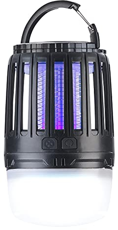 Exbuster Mückenlicht Camping: 2in1-UV-Insektenvernichter und Camping-Laterne mit Akku, dimmbar, USB (Elektrischer Insektenvernichter, Insektenvernichter mit LED-Lampen, Tischlampe Batterie)
