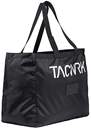 Tasmanian Tiger TT Retail Bag S faltbare, leichte und robuste Einkaufstasche mit langen Henkeln und einzelnen Fächern, Schwarz