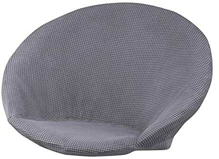 LOVIVER Soft Jacquard Saucer Slipcover Anti-Slip Stretch Polyester Moon Cover Washable, Light Gray