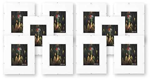 aFFa frames Rahmenloser Bilderhalter mit Clips für Fotos und Poster, the frame, Posterrahmen, Plexiglas, HDF, bilderrahmen 13x18 cm | Set 1 Packung mit 10 Stück