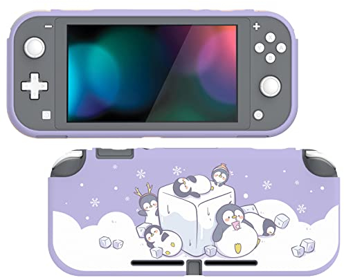 PlayVital Schutzhülle für Nintendo Switch Lite Joycon,weiche TPU Slim Case Hülle Tasche Schutzhülle Zubehör für Nintendo Switch Lite Joy Con(Pinguin)