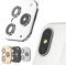 N NEWTOP Camera GLASS Compatibile con iPhone X/XS/XS Max, Film Vetro Temperato Frame Alluminio Nero Cornice Colorata Protezione Copertura Fotocamera Posteriore Lenti Anti Urto Graffio (Silver)