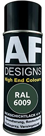 Alex Flittner Designs Rostschutzlack 4in1 RAL 6009 Tannengrün Metall Schutzlack Spray Rostschutzfarbe Sprühdose
