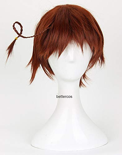 ydound Anime Coser Wig Axe Powers Hetalia APH Hetalia Feliciano Vargas Italien Cosplay Perücken Kurze Perücken Hitzebeständig Synthetische Perücke + Perücke