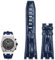 COEPMG 28 mm importiertes Lederarmband für AP für Audemars Piguet 42 mm für Royal Oak Offshore Uhrenarmband Zubehör Dornschließe 15710/15703 (Farbe: blaues Armband, Größe: mit Rosenschnalle)