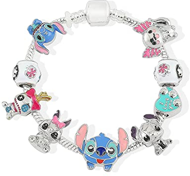 VIYAAN Lilo stitch Armband, Stich Bettelarmband, Lilo stitch Glitzerndes Bettelarmband, Personalisierte Armbänder, Gut als Geburtstagsgeschenk, Jubiläumsgeschenk für Frauen