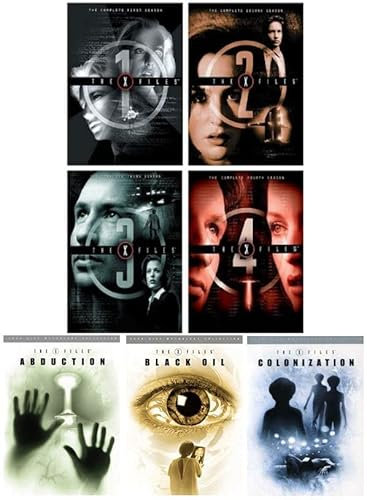 The X-Files: The Complete Seasons 1, 2, 3 & 4 / The X-Files Mythology 1, 2 & 3 (Abduction/ Black Oil/ Colonization/ Super Soldiers) [DVD, 36-Disc Collection] Region 1/A