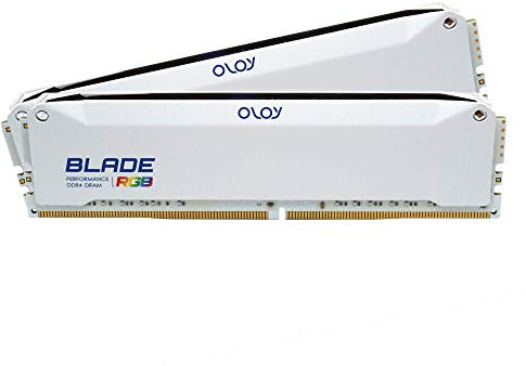 OLOy DDR4 RAM 16GB (2x8GB) White Blade RGB 3600 MHz CL18 1.35V 288-Pin Desktop Gaming UDIMM (MD4U0836180BRWDE)