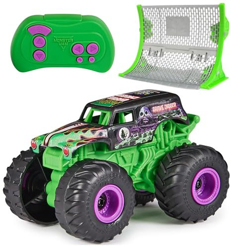 Monster Jam Vehículo de control remoto 1 a 64 excavadora de tumbas