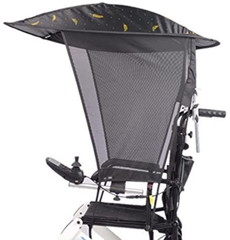 KhUKhu Universelle elektrische Rollstuhl-Regenschirm-Markise, Sonnenschutz-Regenschutz, UV-beständiger Schutz, zusammenklappbarer Rollstuhl-Schirmständer für die meisten Rollstühle