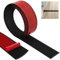 Bocguy Striscia di Autoadesivo Soglia, Strisce Profilo di Transizione Pavimento, Nero 4cm x 3.0m Strisce di Copertura per Pavimenti in PVC, Per Coprire le Fughe Tra Pavimenti in Legno e Piastrelle