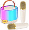 Kids Karaoke Machine, [2024 Upgrade 4 in 1] Karaoke Machine Toys for Girls Boys Child, Night Light Bluetooth Speaker with 2 Wireless Microphones for Kid, Present Gift for 3 4 5 6 7 8 9 10 11 12+ Year